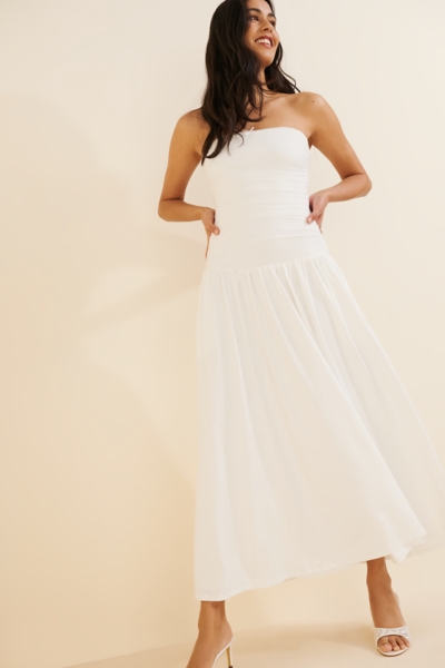 long formal dresses wedding guest Long Wedding-Guest Dress with Long Sleeves
