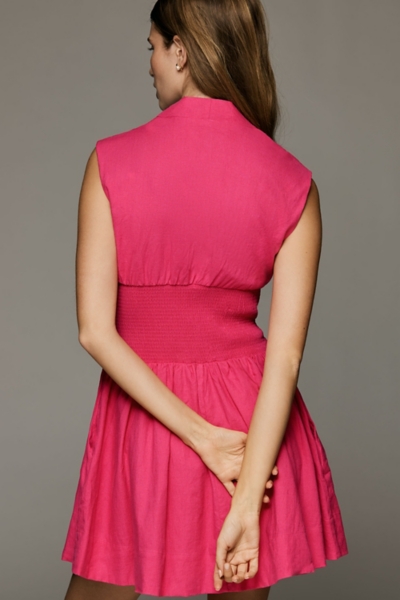 The Tommie Sleeveless Linen-Blend Mini Dress | Nuuly