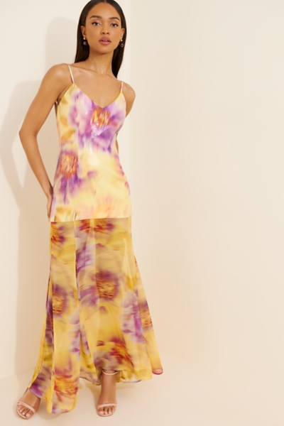 fitted lace wedding dress Purple and Gold Lightweight Overall Dress – Sparkle City Co