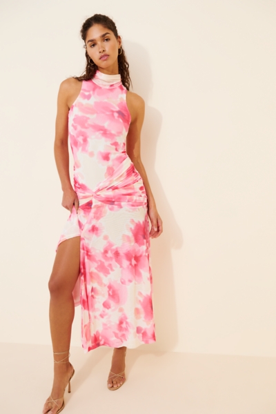 chinese dress ladies Ashley Mauve Straight Lace Midi Dress main image 1