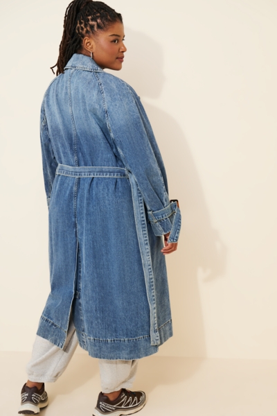 Washed Denim Trench Coat | Nuuly