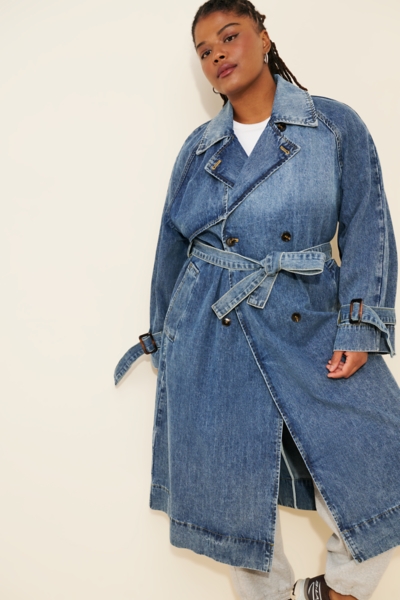 Washed Denim Trench Coat | Nuuly