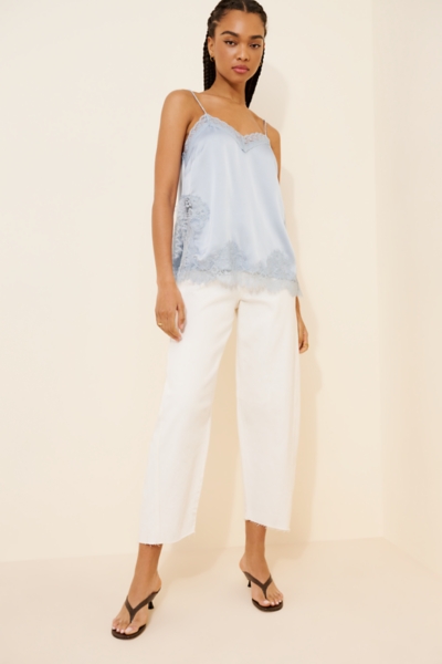 Sleeveless Lace Satin Cami | Nuuly