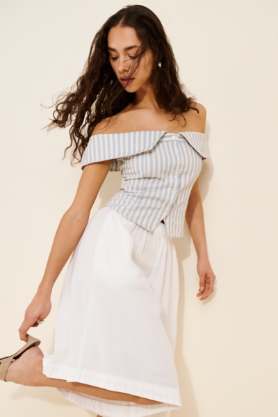 genie maxi dress off the shoulder dress in wine Gena Off Shoulder Maxi Dress in Wine Plisse