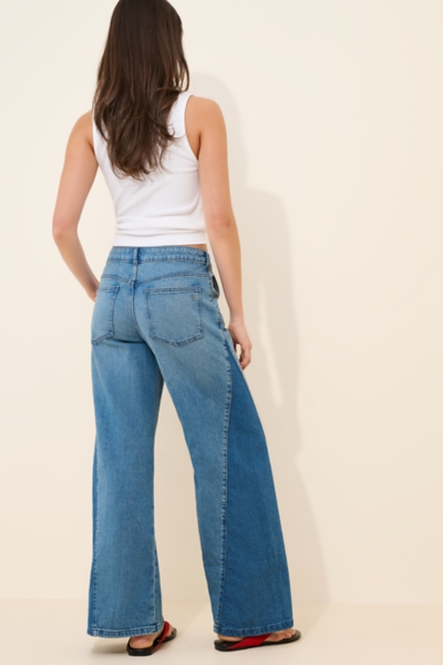 The Astra Colorblock Flare Jeans | Nuuly