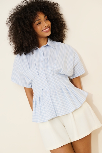 Tobie Short Sleeve Gingham Shirt | Nuuly