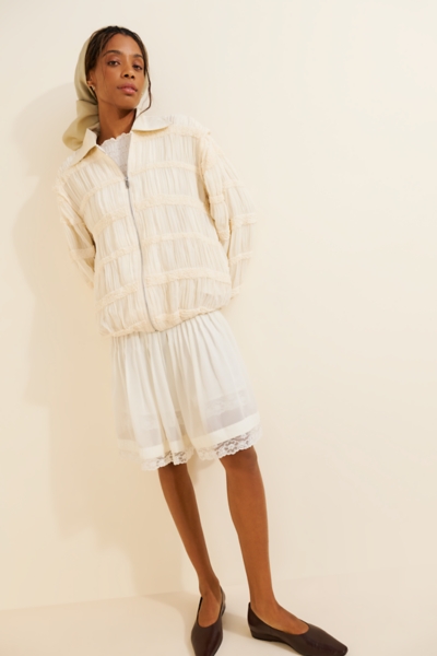 Kiara Ecru Bomber Jacket | Nuuly