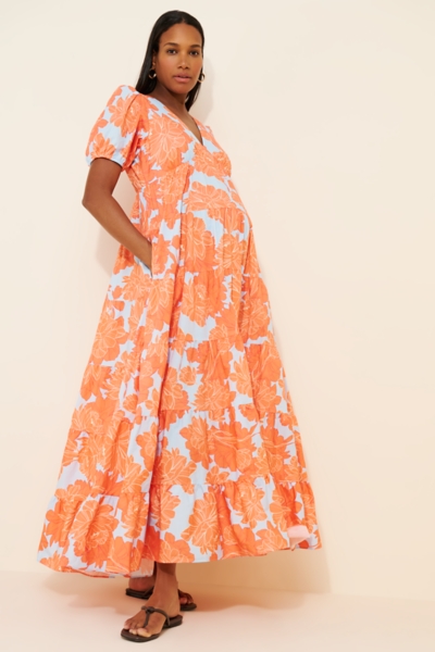 casual maternity maxi dress Fchengtais Short Sleeve Crewneck Pregnancy Dresses Summer Loose Maternity Outfits for Baby Shower, Infant Girl's, Size Angel Maternitys Cara Maternity Maxi Dress Women's Maternity Sleeveless Dress Summer