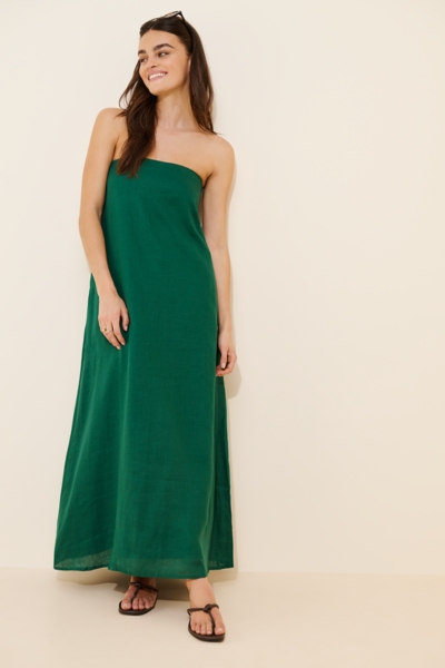bow dress long Petal and Pup Women's Betina Bow Front Maxi Dress