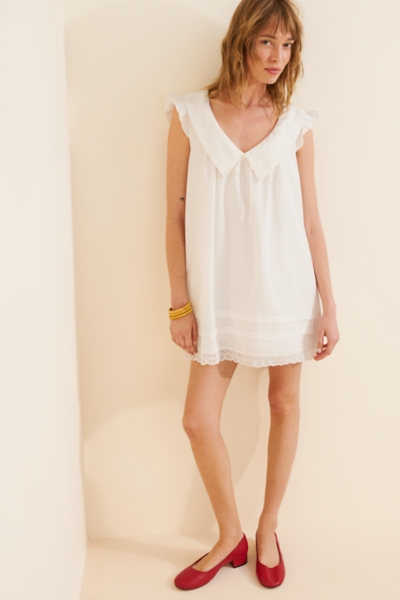 fields lace babydoll dress Kimchi Blue Flower Fields Embroidered Lace Trim Babydoll Mini Dress