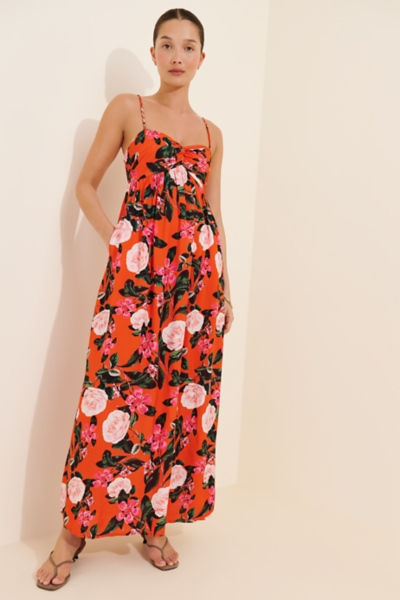 knee length dresses for ladies Juliet Maxi Dress, in Mimosa Floral Taffeta | Show Me Your Mumu