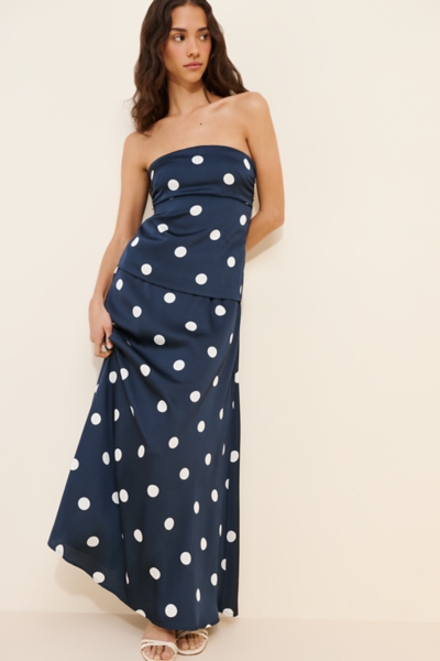 white christmas dresses Daliah Strapless Floral Maxi Dress – VICI