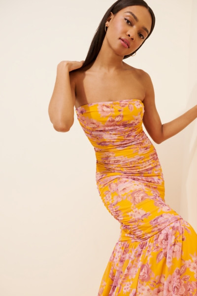 Strapless Mesh Fitted Maxi Dress | Nuuly