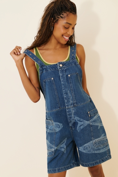 denim overall dress free people SEROYA Rayna Overall Dress