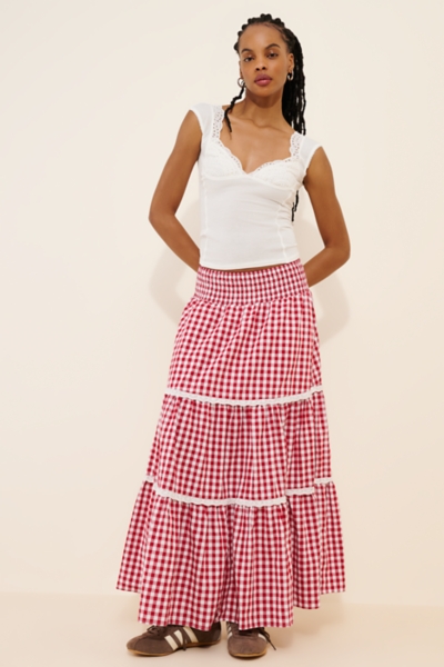 Tiered Mid Rise Maxi Skirt | Nuuly