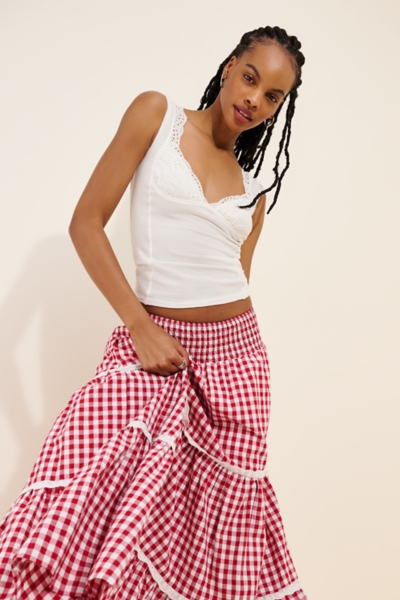 Tiered Mid Rise Maxi Skirt | Nuuly
