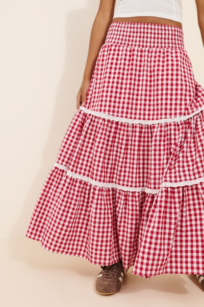 Tiered Mid Rise Maxi Skirt | Nuuly