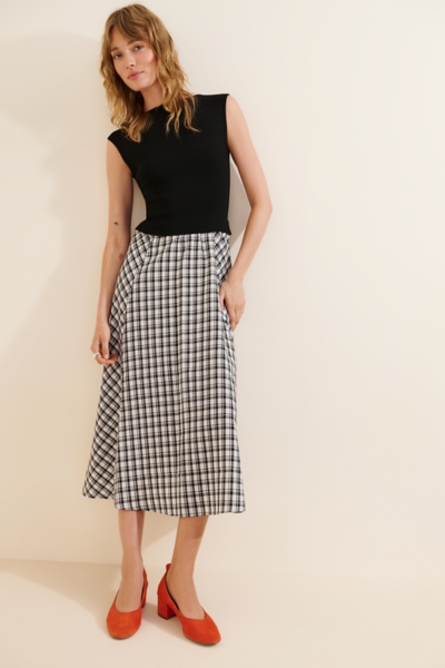sleeveless boat neck midi dress Boat Neck Tie Shoulder Midi Dress, Large