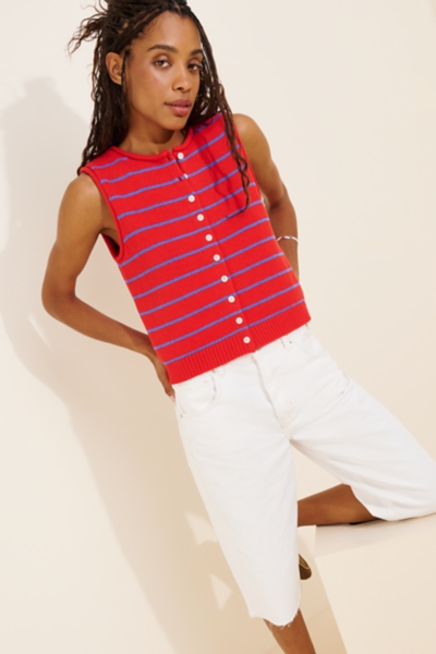 トップス KILIG tulle vest kids red Taylor Stripe Vest | Nuuly