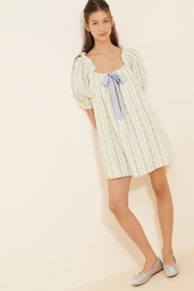 mini dress puff sleeves Fern Puff Sleeve Mini Dress