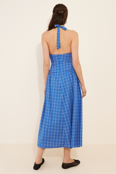 faithfull the brand blue midi dress Del Ros Size:8-10Year 25%offsale line skirt Elevate Your Style with