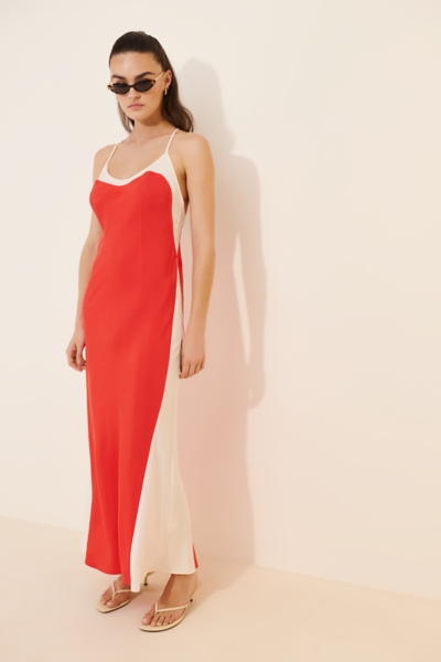 anita maxi dress Anita One Shoulder Maxi Dress In Black & White