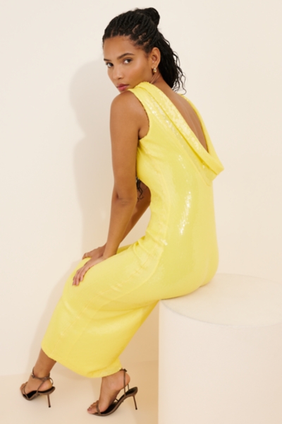 Sequin Cowl Back Maxi Dress | Nuuly