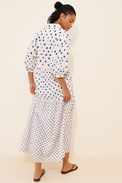 the carolita printed tiered shirt dress Celandine The Carolita Printed Tiered Shirt Dress by Celandine