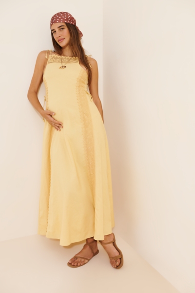 nuuly black tie dress Bow-Tie Maxi Dress