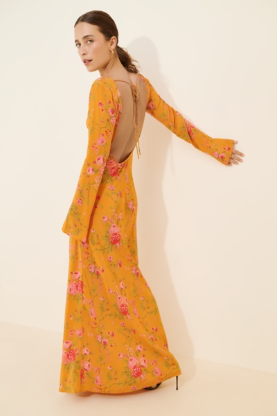 bloom maxi dress Petal and Pup Women's Bloom Strapless Maxi Dress