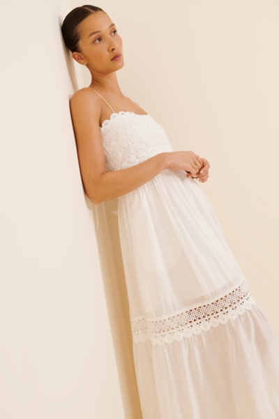 Crochet Lace Paneled Maxi Dress | Nuuly