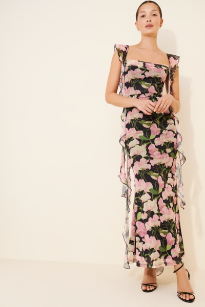 chiara maxi dress Chiara Halter Satin Maxi Dress / Buttermilk | MESHKI