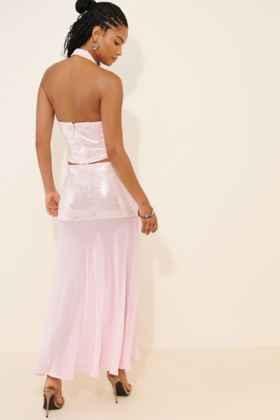 Adeluna Sheer Bottom Maxi Skirt | Nuuly