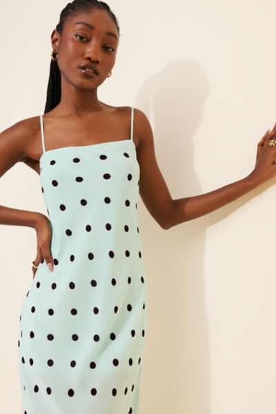 sheer dot maxi dress Loulah Sheer Chiffon Maxi Dress | Cream Polka Dot | Womens
