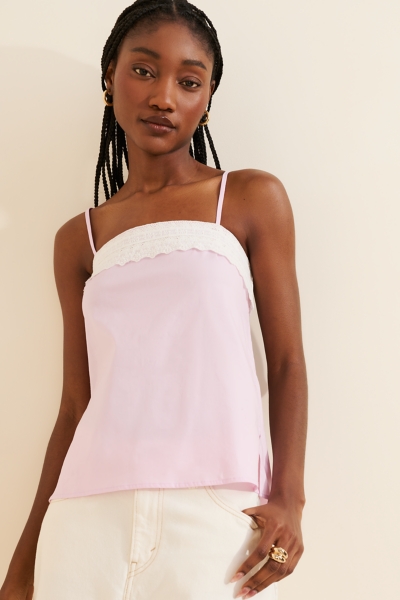 Poppy Lace-Trim Tank | Nuuly