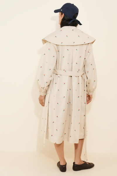Floral Embroidered Trench Coat | Nuuly