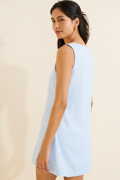 knee length dresses for ladies Rove Linen Babydoll Dress
