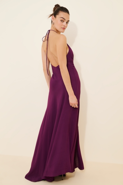 anthropologie oriana satin maxi dress Oriana Maxi Dress