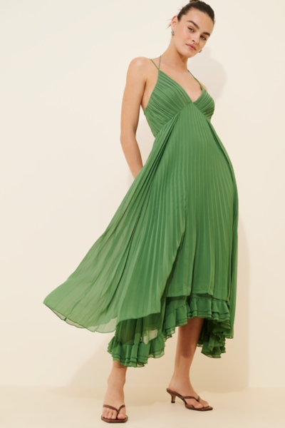 slim fit dress slacks Sophie Smocked Linen Midi Dress