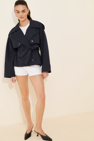 Eleanor Cropped Trench Coat | Nuuly