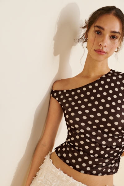 Off-The-Shoulder Polka Dot Top | Nuuly