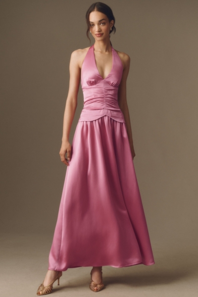 long dusty purple dress Elegant Long A-line Dusty Purple Tulle Bridesmaid Dresses – ClaireBridal main image 0