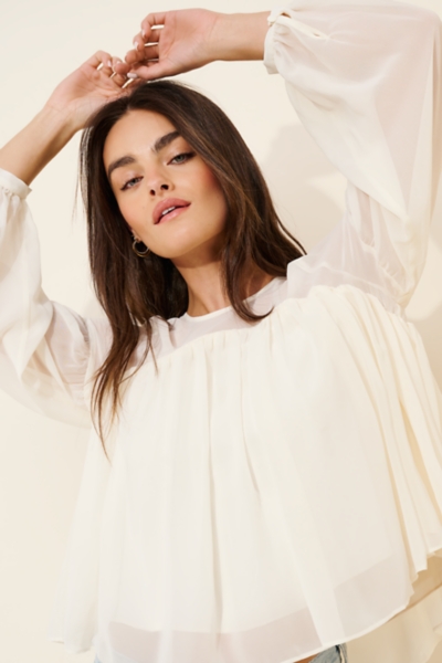 【美品】HYEON　Lily blouse ノースリーブブラウス アイボリー LILY BROWN（リリーブラウン） SALE50%OFF リリー ブラウン トップス