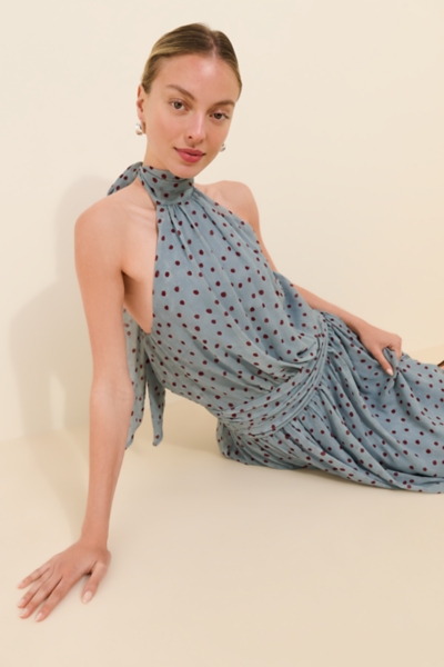 knee length dresses for ladies Baltic Born Womens Olivia Maxi Dress | White