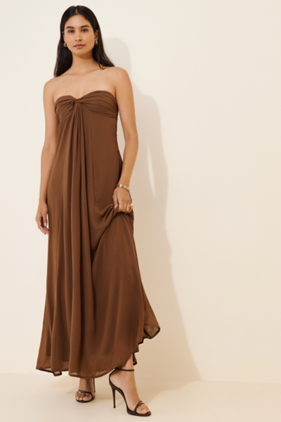 haley maxi dress brown Haley Maxi Dress Brown