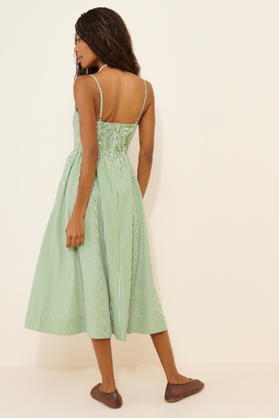 green emerald velvet dress Green Short Sleeve Starlight Midi Dress main image 1