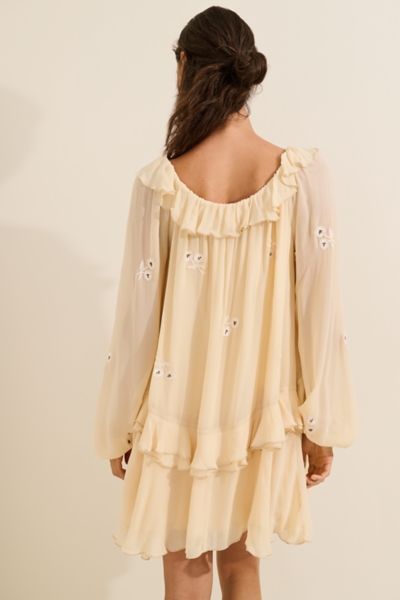 Chiffon Long Sleeve Mini Dress | Nuuly