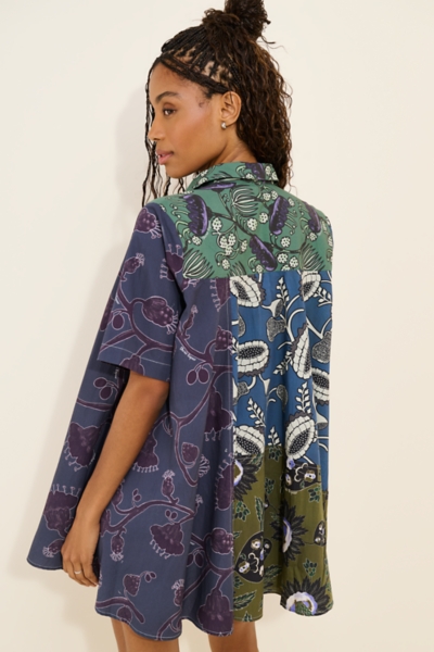 printed mini shirt dress LILY MINI SHIRT DRESS in FLOURISH SM