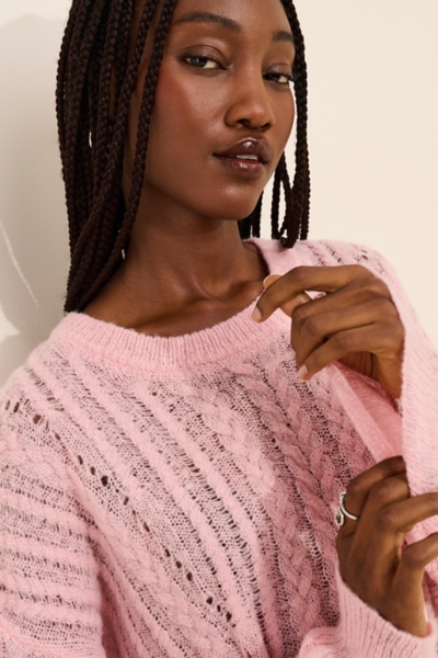 Sheer Luck Cable Knit Sweater | Nuuly