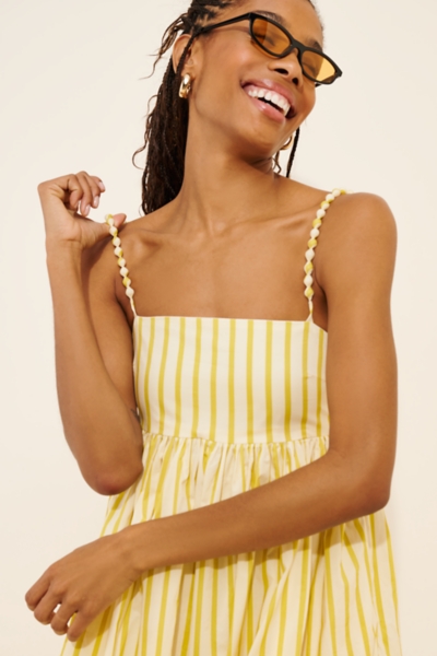 Striped A-line Maxi Dress